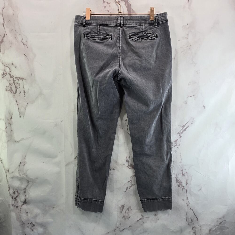 Pilcro Pants Womens 26 Gray Chino Slim Mid Rise Crop Cropped Anthropologie Twill